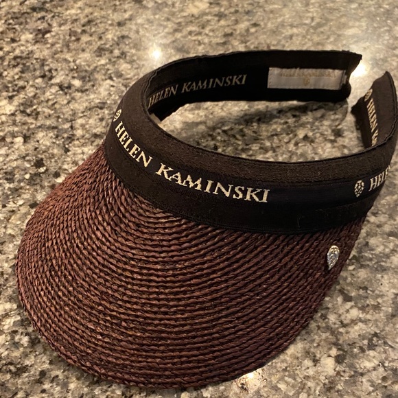 Helen Kaminski Dark Brown Raffia Bianca Visor - Picture 8 of 8